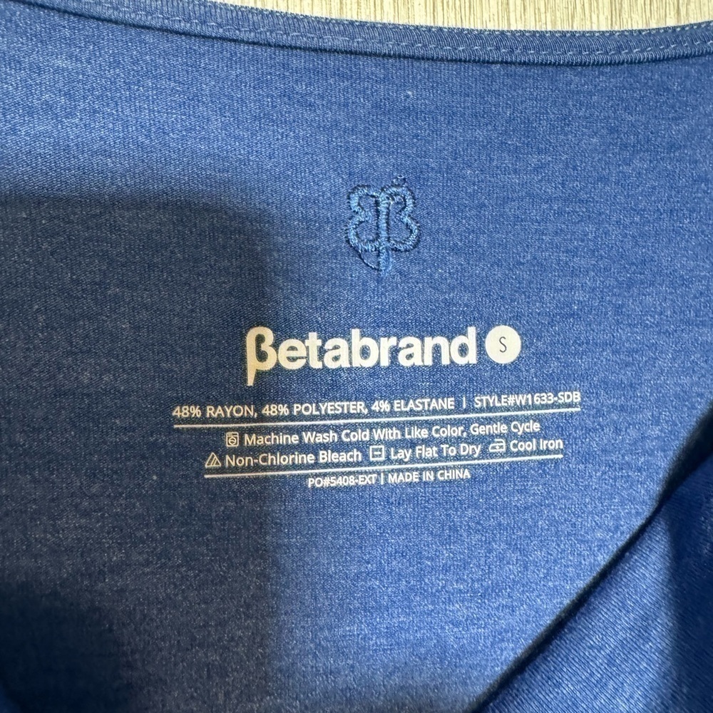 Betabrand Women's Canopy Blue Pockets Short Sleeve Cowl Neck Dress Small - Picture 3 of 5